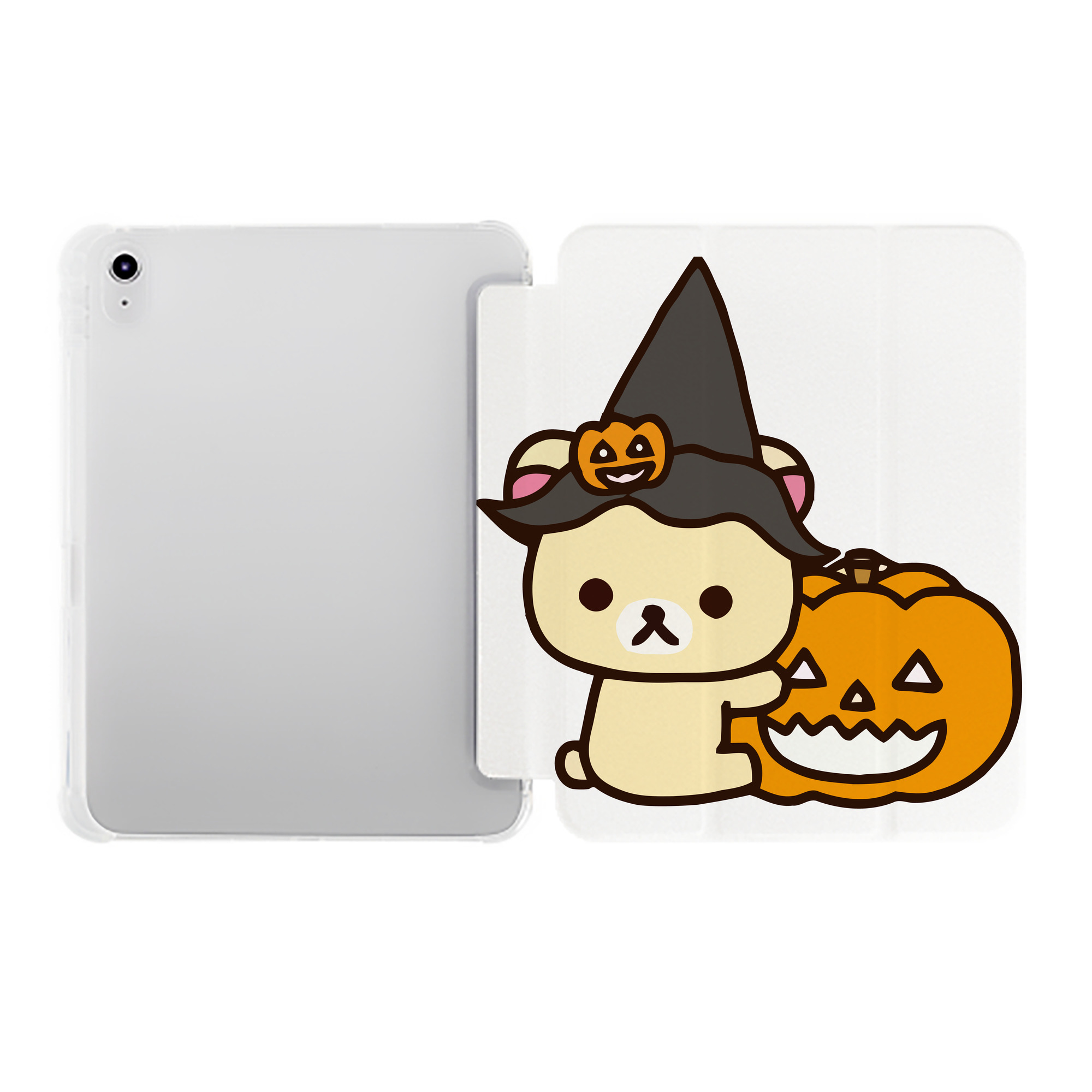 （画像用） リラックマ リラックマ キイロイトリ Rilakkuma Korilakkuma Kiiroitori IPad ケース ペン収納付き 三つ折りスタンド PUレザー×シリコン 対応機種9.5/10.5/10.9インチ